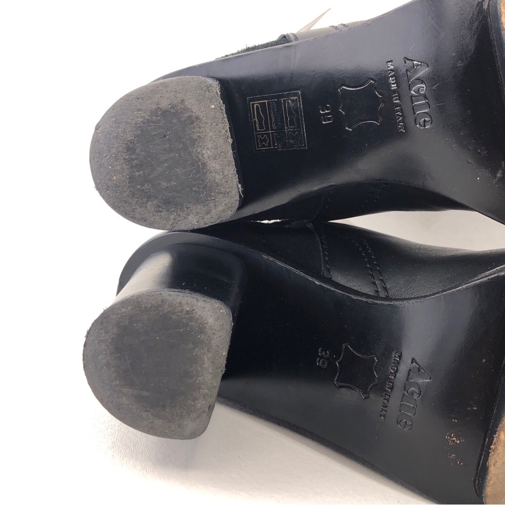 Acne Studios Cypress Black Leather Ankle Boots EUR 39 - Picture 10 of 15